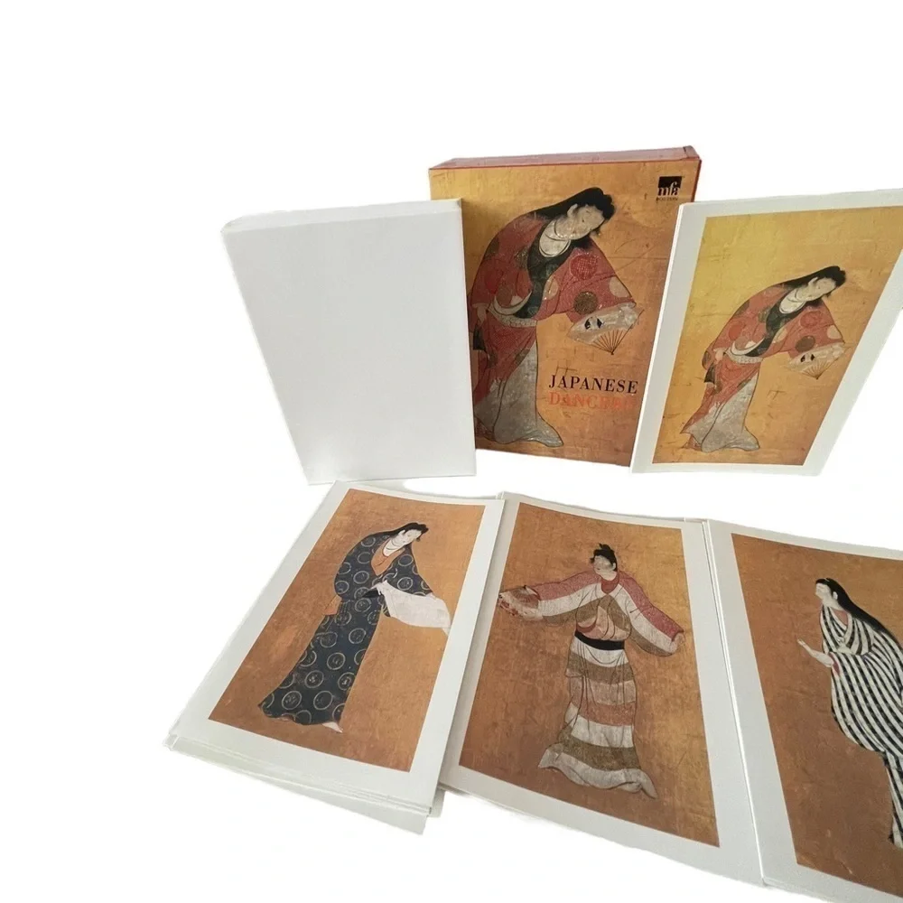 MFA Boston Japanese Dancers 20 note cards and 21 envelopes 5 different images